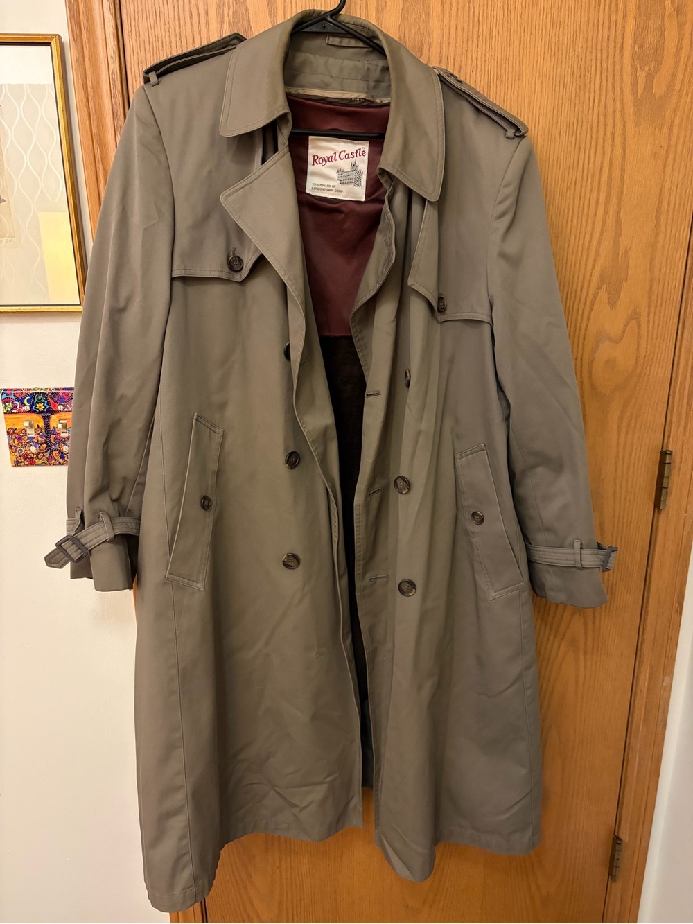 Men's Vintage Royal Castle by Londontown Double-Breasted Trench Coat (42R)